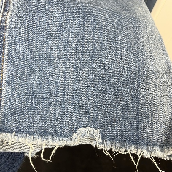 Judy Blue Womens Dad Jeans 13/31 Med Wash Frayed Hem Straight Leg Relaxed Fit - Picture 6 of 15